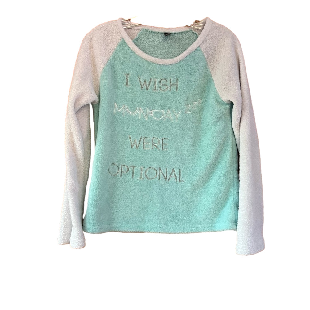 Xoxo Brand "I Wish Mondays were optional" pajama top